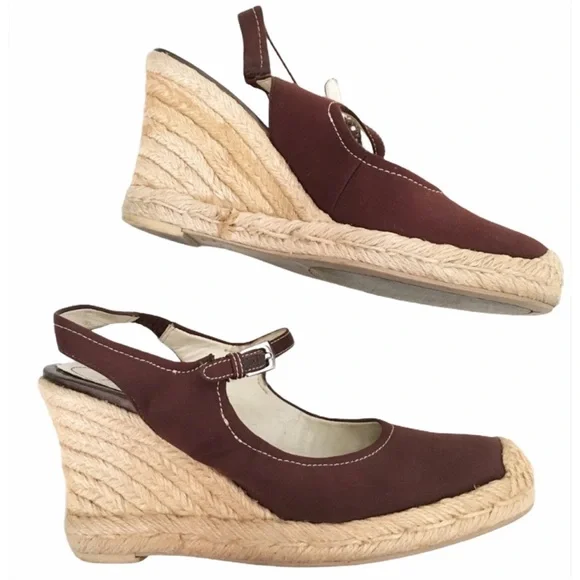 🎀5/$25🎀 FRANCO SARTO Queen Chocolate Brown Wedge Size 6.5 - Picture 9 of 10